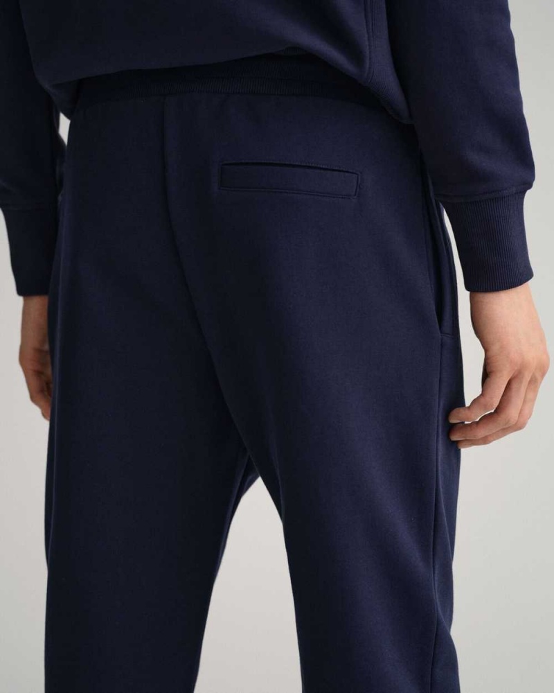 Gant Tonal Archive Shield Men's Sweatpants Evening Blue | TEVUM-9345