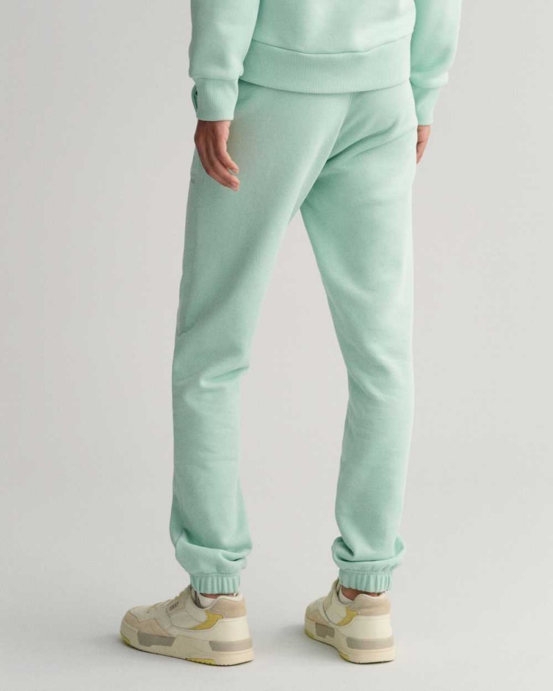 Gant Tonal Archive Shield Women's Sweatpants Minty Green | RVEOQ-2907