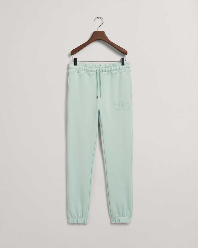 Gant Tonal Archive Shield Women's Sweatpants Minty Green | RVEOQ-2907