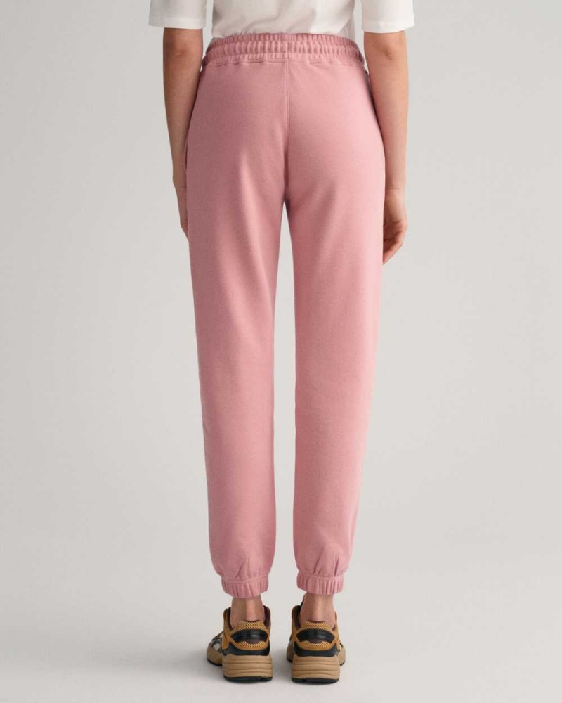 Gant Tonal Archive Shield Women's Sweatpants Faded Pink Melange | GMFIC-4063