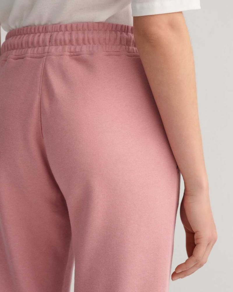 Gant Tonal Archive Shield Women's Sweatpants Faded Pink Melange | GMFIC-4063