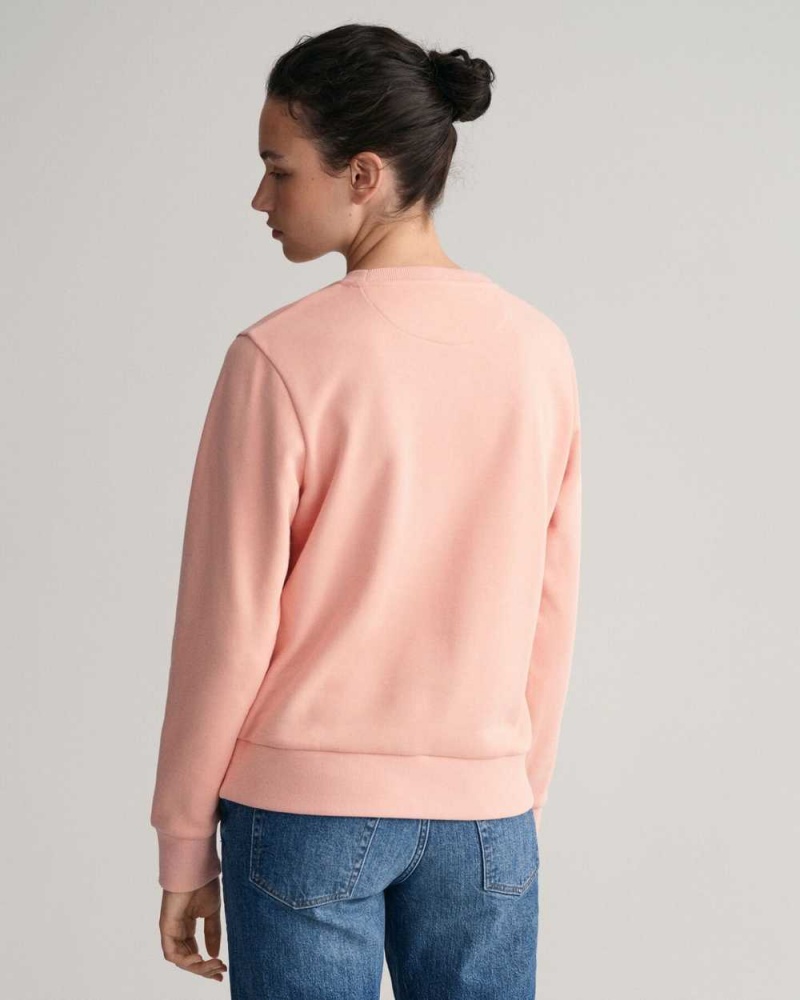 Gant Tonal Archive Shield Women's Sweatshirts Guava Orange | XJVSE-1270