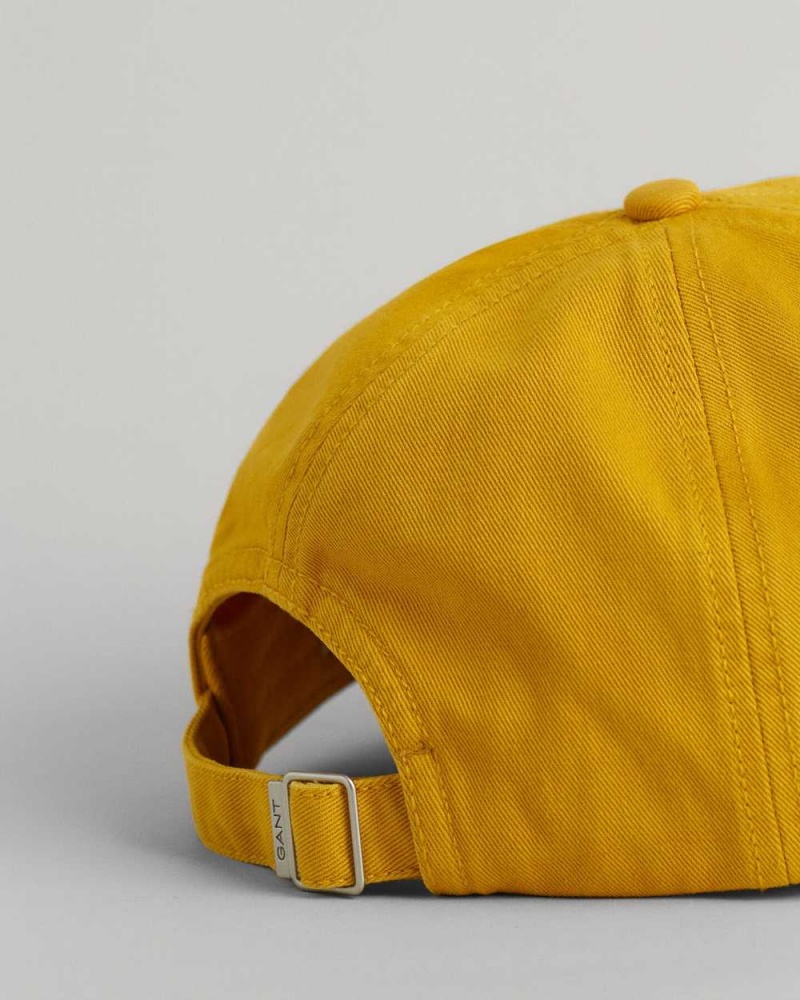 Gant Tonal Shield Men's Caps Dark Mustard Yellow | UHYKE-1209