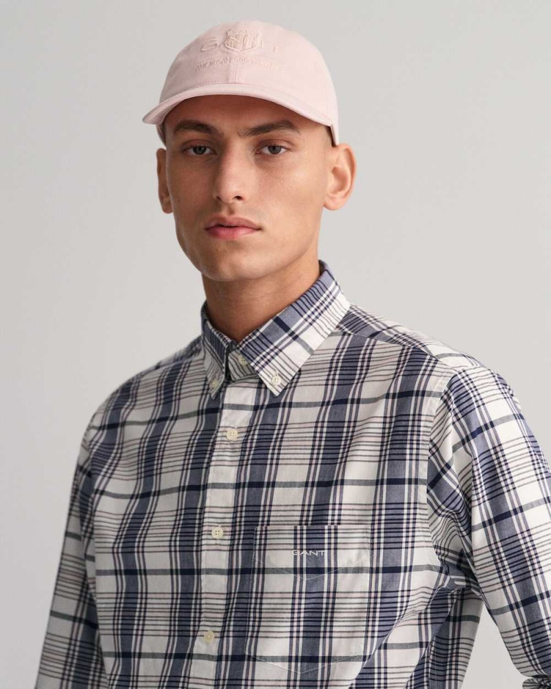 Gant Tonal Shield Men\'s Caps Faded Pink | SMIJP-0372