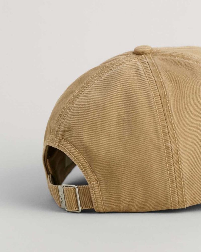 Gant Tonal Shield Men's Caps Warm Khaki | BMXNJ-5317