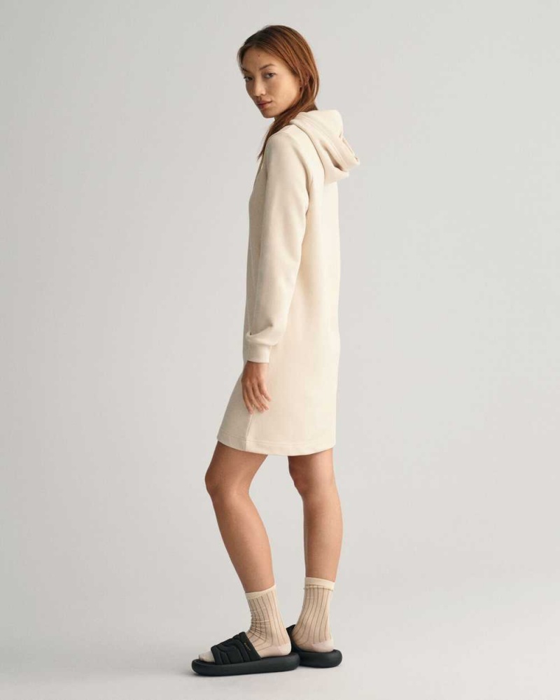 Gant Tonal Shield Women's Dress Beige | VRDCX-6129