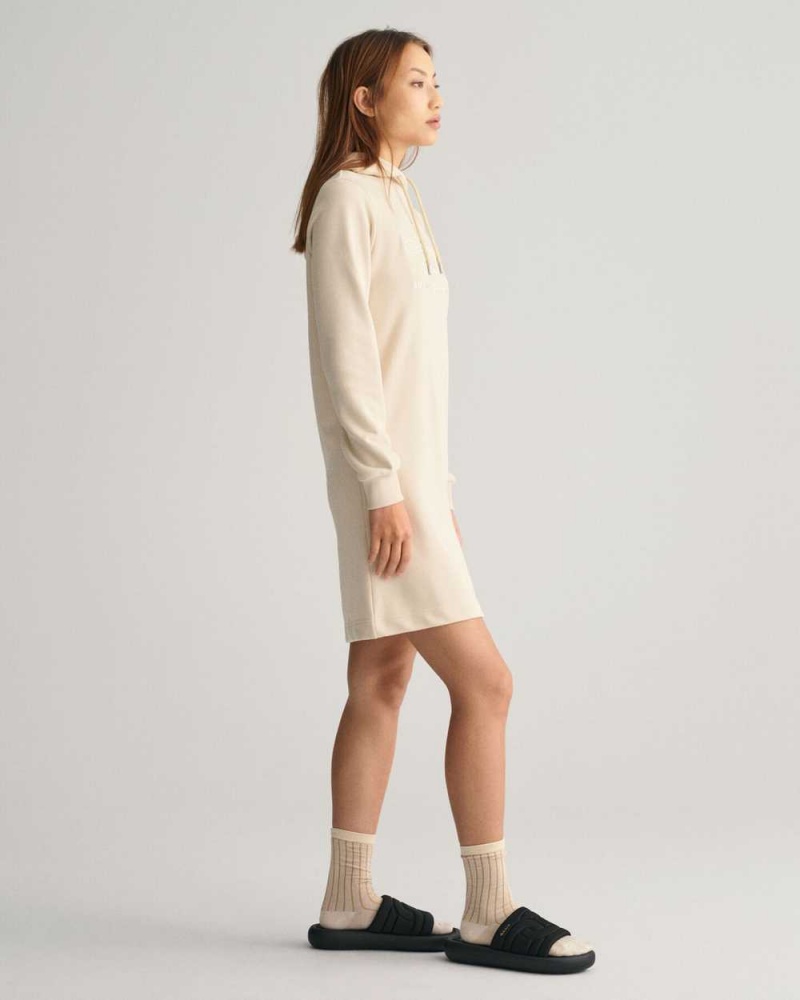 Gant Tonal Shield Women's Dress Beige | VRDCX-6129