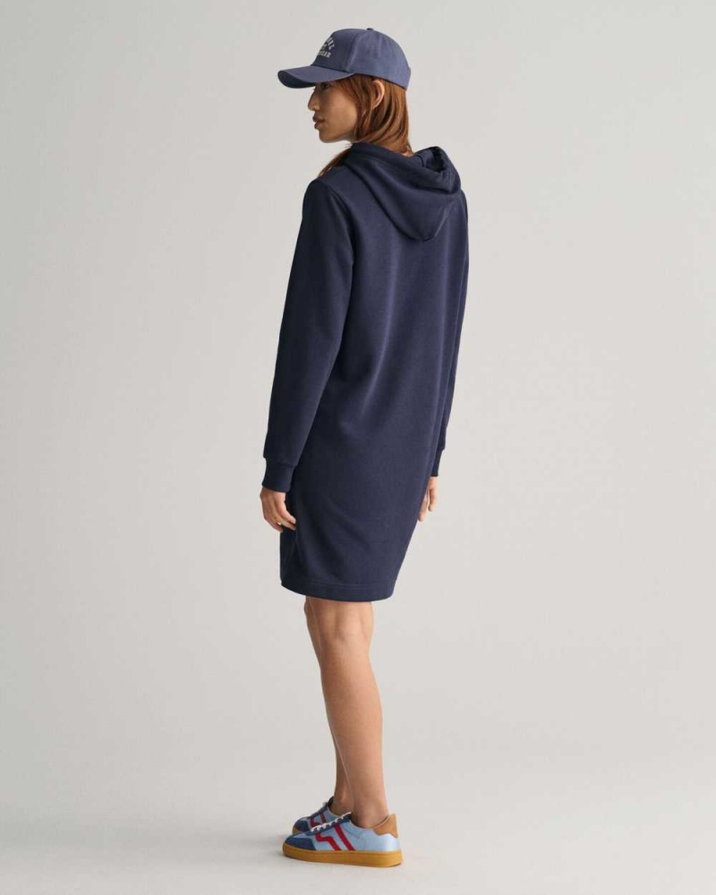 Gant Tonal Shield Women's Dress Evening Blue | EROLM-7683