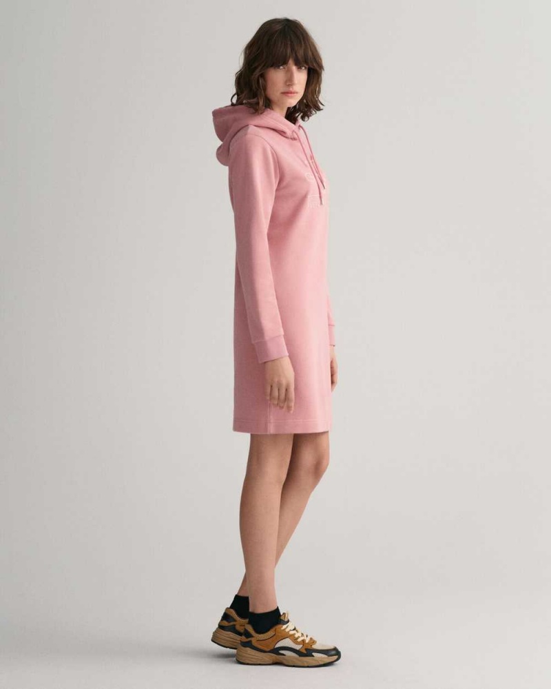 Gant Tonal Shield Women's Dress Faded Pink Melange | LZXEK-4809