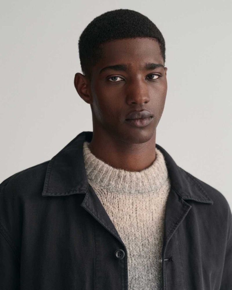 Gant Utility Over Men's Shirts Black | SQFMO-1657