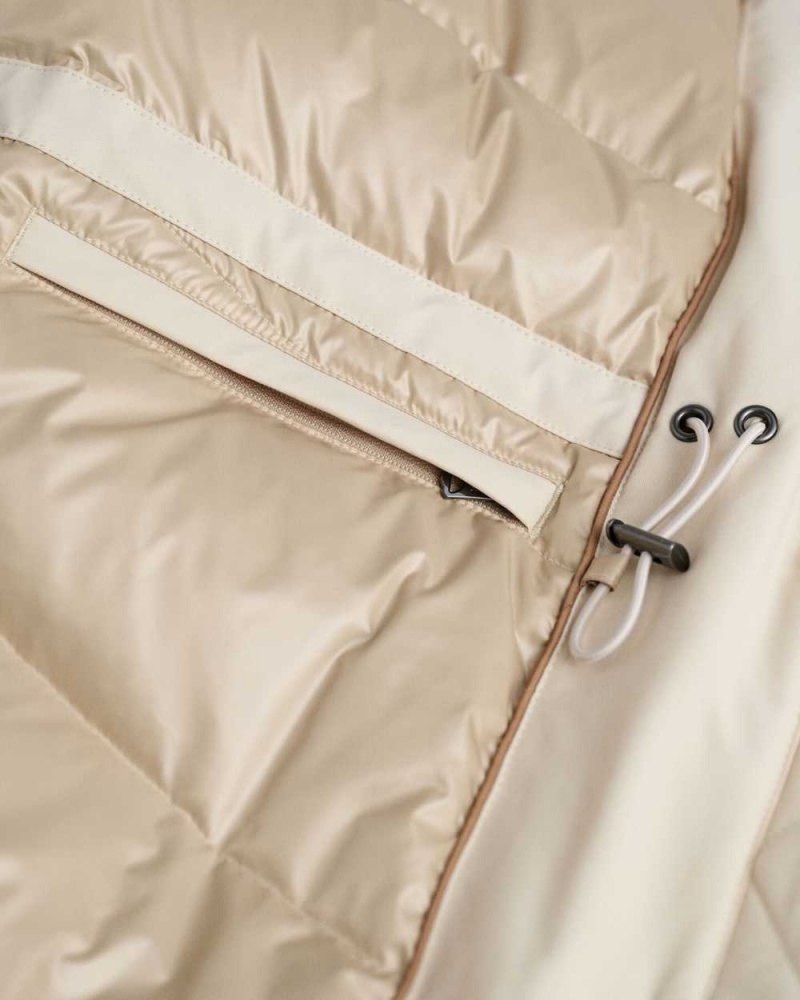 Gant Winter Parka Women's Coats Beige | DJBGV-3908