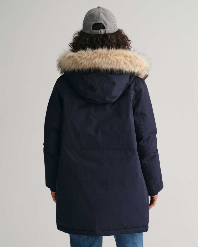 Gant Winter Parka Women's Coats Evening Blue | ZAUIH-2806