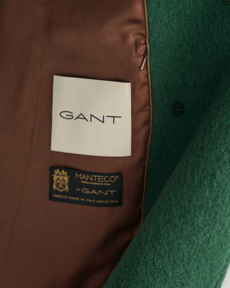 Gant Wool Blend Women's Coats Forest Green | OHCYM-6023