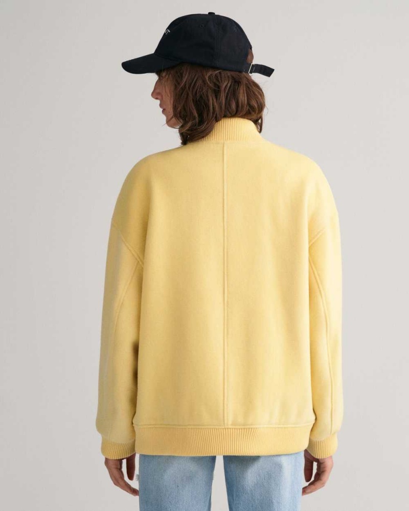 Gant Wool Bomber Women's Jackets Dusty Light Yellow | KQXYG-6702