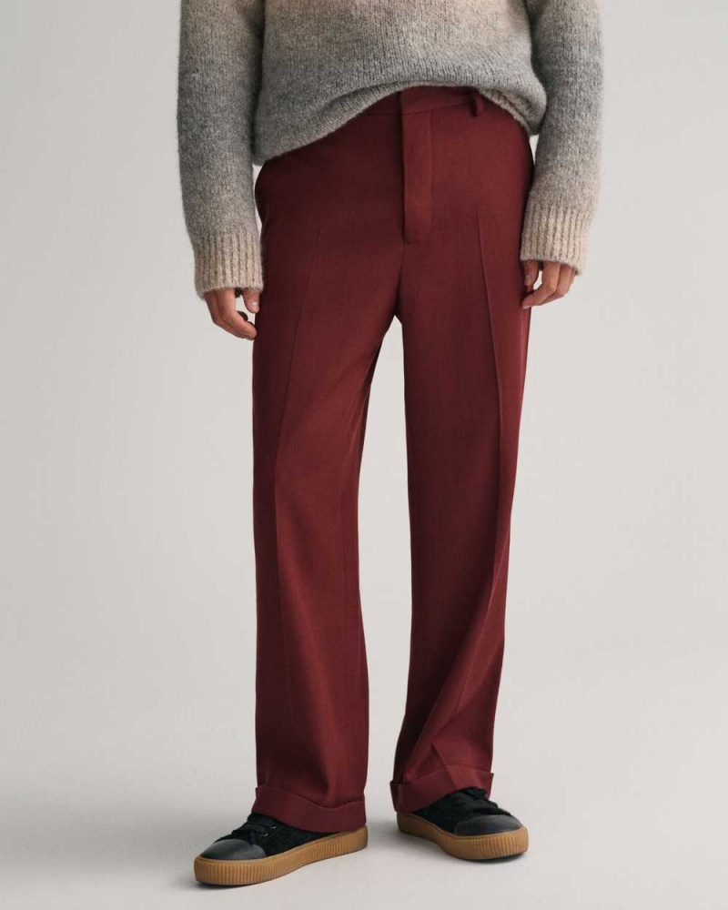 Gant Wool Twill Suit Men's Pants Red Shadow | NYHRG-6237